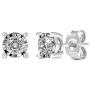 1/4 CT.TDW. Round-cut Diamond Solitaire Stud Earrings with Silver Rhodium 1/4 CT.TDW. Round-cut Diamond Solitaire Stud Earrings with Silver Rhodium