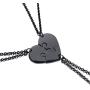 VNOX 2/3/4/5 Piece Heart Puzzle Piece Necklace Keychian Set Delicate BBF Friendship Necklace for 2/3/4/5/6,Birthday Bridesmaid Gift