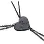 VNOX 2/3/4/5 Piece Heart Puzzle Piece Necklace Keychian Set Delicate BBF Friendship Necklace for 2/3/4/5/6,Birthday Bridesmaid Gift