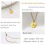 Glimmerst Personalized Initial Necklace 18K Gold Plated Stainless Steel Coin Pendant Letter Necklace Memorable Monogram Name Necklace for Women Girls