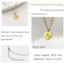 Glimmerst Personalized Initial Necklace 18K Gold Plated Stainless Steel Coin Pendant Letter Necklace Memorable Monogram Name Necklace for Women Girls