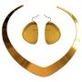 High Polished Halloween Princess Custome Jewelry Set Dainty Gold Choker Necklace Statement Danlge Earrings for Women Gilrs Cosplay Party Gift