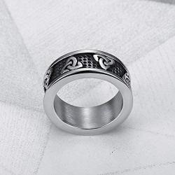 Gungneer Stainless Steel Triquetra Celtic Knot Ring Engagement Wedding Love Protection Irish Jewelry Men Women