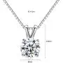 Arain 18K White Gold Plated Cubic Zirconia Necklace for Women-2 Carat CZ Solitaire Pendant Necklace Arain 18K White Gold Plated Cubic Zirconia Necklace for Women-2 Carat CZ Solitaire Pendant Necklace