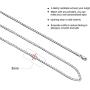 U7 Jewelry 1.2mm Stainless Steel Chain Men Womens Necklace Italy Made Round Snake Chain/Curb/Rolo/Box/Rope Chain Necklaces- Supper Thin & Hypoallergenic, 4 Colors, Length 6.3''-30 Inch, Adjustable