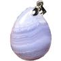 DUOVEKT Necklace Pendant Natural Blue Lace Agate Jewelry for Women Man Crystal 27x21x9mm Stone Water Drop Beads Gemstone AAAAA