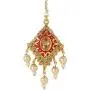 Efulgenz Indian Bollywood Gold Plated Kundan Maang Tikka Head Chain Dangle Earrings Bridal Wedding Jewelry Set