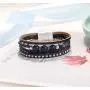 Leather Wrap Bracelet - Rope Braided Multilayer Leather Strand Bracelet Handmade Stone Beads Cuff Bangle Bracelets with Magnetic Clasp Fashion Gift for Women, Teen Girls (Brown) Leather Wrap Bracelet - Rope Braided Multilayer Leather Strand Bracelet Handmade Stone Beads Cuff Bangle Bracelets with Magnetic Clasp Fashion Gift for Women, Teen Girls (Brown)
