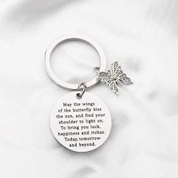 Butterfly Charm Keychain Irish Blessing Gifts Butterfly Jewelry Lover Gifts Going Away Gifts Graduation Gifts May The Wings of The Butterfly To Bring You Luck Happiness Riches