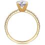 HAFEEZ CENTER 14K Gold 1ct Petite Shared Prong Comfort Fit D-E Color Moissanite Engagement Ring
