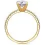 HAFEEZ CENTER 14K Gold 1ct Petite Shared Prong Comfort Fit D-E Color Moissanite Engagement Ring HAFEEZ CENTER 14K Gold 1ct Petite Shared Prong Comfort Fit D-E Color Moissanite Engagement Ring