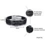 PJ Jewelry to My Son Love Dad Love Mom Courage Inspirational Bracelet Stainless Steel Silicone Adjustable Wristband