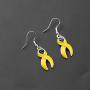 CENWA Yellow Awareness Earrings Yellow Rhinestone Ribbon Charm Cancer Awareness Jewelry Gift for Endometriosis/Bladder Cancer/Suicide Prevention/Bone Cancer