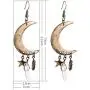 Lux Accessories burnished Gold Celestial Cresent Moon Star Charm Dangle Earrings Lux Accessories burnished Gold Celestial Cresent Moon Star Charm Dangle Earrings