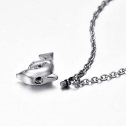 FCZDQ Double Dolphin Starfish Cremation Jewelry Urn Ashes Necklace Memorial Keepsake