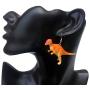 6-12 Pairs Cute Cartoon Dinosaur Drop Dangle Earrings Set Colorful Exaggeration Resin Animals Earrings for Women Girls Funny Party Cool Jewelry Creative Gifts