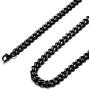 jonline24h Mens Stainless Steel Necklace Chain 18-30inches, Black, 6.5mm