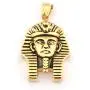 GUNGNEER Mens Stainless Steel Egyptian Pharaoh Pendant Punk Biker Vintage Goldtone Necklace Protection Strength Jewelry