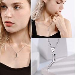 U7 Italian Horn Charm Amulet Necklace Stainless Steel/18K Gold Plated Talisman Italian Jewelry Lucky Pendant, Customizable