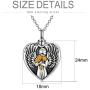 ROMANTIC WORK Angel Cremation Mother Daughter Urn Necklace for Ashes Sterling Silver Keepsake Pendant Memory Jewelry Gift for Women