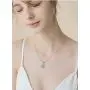 PAPUKA 925 Sterling Silver Four Leaf Clover Pendant Necklace for Women Girls,5A Cubic Zirconia Christmas Fashion Jewelry Gift Birthday Gift for Mom Women Wife Girls Her