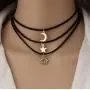 CanB Moon and Star Black Summer Choker Necklace Layered Velvet Sun Pendant Necklaces Jewelry for Women and Girls CanB Moon and Star Black Summer Choker Necklace Layered Velvet Sun Pendant Necklaces Jewelry for Women and Girls