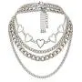 Simple Hearts Necklace Lolita Choker Chain for Girls Women Layered Cuban Chunky Chain Necklace Chic Style Wedding Dress Jewelry (Silver 1) Simple Hearts Necklace Lolita Choker Chain for Girls Women Layered Cuban Chunky Chain Necklace Chic Style Wedding Dress Jewelry (Silver 1)