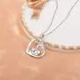 925 Sterling Silver Koala Bear Heart Pendant Necklace Australia Animal Jewelry for Women Girls