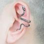 HONGTU Snake Earring Cuff Wraps Ear Clips No Piercing Women Girls Viper Fake Cheater Cartilage Helix Jewelry