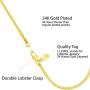 Lifetime Jewelry 2.3mm Box Chain Anklet for Women & Girls 24k Real Gold Plated