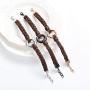 Cremation Bracelet for Ashes Circle of Life Urn Bracelet for Human Genuine Leather Memorial Bangle Cremation Ashes Jewelry