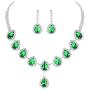 UDORA Evening Party Jewelry Blue Necklace Earrings Jewelry Set