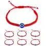 kelistom 6 Pieces Evil Eye/Hamsa Hand Kabbalah String Bracelets for Women Men Boys Girls, Handmade Red Black Blue Braided String Bracelets, Amulet Bracelet for Protection and Good Luck kelistom 6 Pieces Evil Eye/Hamsa Hand Kabbalah String Bracelets for Women Men Boys Girls, Handmade Red Black Blue Braided String Bracelets, Amulet Bracelet for Protection and Good Luck