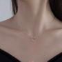 N/W Sterling Silver Coin Necklace for Women Girls Minimalist Full Karma Moon Circle Ring Bar Ball Pendant Choker Adjustable Chain Simple Personalized Promise Jewelry Birthday Valentine