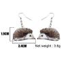 NEWEI Acrylic Hedgehog Earrings Drop Dangle Cute Animal Jewelry For Women Girls Teens Gift Accessories Charms