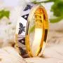 Cloud Dancer Free Custom Engraving The Legend of Zelda Ring- Crest and Triforce Ring Gold Step Tungsten Carbide Wedding Bands Ring Cloud Dancer Free Custom Engraving The Legend of Zelda Ring- Crest and Triforce Ring Gold Step Tungsten Carbide Wedding Bands Ring