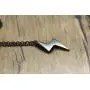 PJ Jewelry Stainless Steel Lightning Bolt Pendant Lightning Flash Thunder Necklace for Men,20'' Chain PJ Jewelry Stainless Steel Lightning Bolt Pendant Lightning Flash Thunder Necklace for Men,20'' Chain