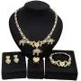 Yulaili Hugs and Kiss XO Jewelry Sets for Women Pendant Crystal Necklace Bracelet Stud Earrings Rings Anniversary Jewelery Gifts