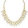 Aheli Wedding Party Indian Faux Kundan with Maroon Beads Necklace Earrings Set Ethnic Fashion Jewelry for Women