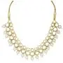 Aheli Wedding Party Indian Faux Kundan with Maroon Beads Necklace Earrings Set Ethnic Fashion Jewelry for Women Aheli Wedding Party Indian Faux Kundan with Maroon Beads Necklace Earrings Set Ethnic Fashion Jewelry for Women