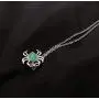 DMOMSA Classic gem Green Lucky Crab Pendant Necklace Charm Jewelry, Suitable for Female Birthday Gifts, Valentines Day, Mothers Day