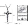 Cross Necklace for Men Stainless Steel Silver Gold Crucifix Pendant Necklace Simple Jewelry Gifts, 22 inches Chain