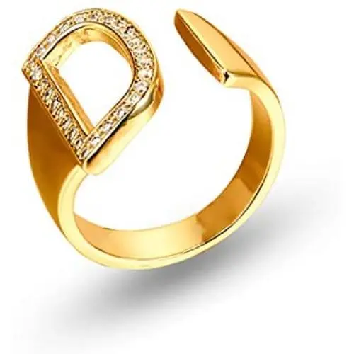 SUNXN Gold Bold Initial Letter Ring Open Alphabet Ring Adjustable for Women Men Teen Girls Statement Rings Party 18K Gold Plated CZ Ring Bands Letter A to Z SUNXN Gold Bold Initial Letter Ring Open Alphabet Ring Adjustable for Women Men Teen Girls Statement Rings Party 18K Gold Plated CZ Ring Bands Letter A to Z