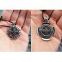 Dawapara Ancient Celtic Cross Knotwork Hammer Pendant Irish Necklace Jewelry for Mens