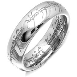 Ginger Lyne Collection 6mm Wide One Ring Stainless Steel Mens or Womens Wedding Band Bridal Fashion Jewelry Gift Idea for him or her Matching Size 5