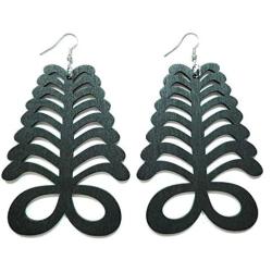 Adinkra Symbols Icons Endurance and Resourcefulness African Ghanaian Women Fashion Jewelry Big Long Dangle Earrings