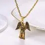 PROSTEEL Guardian Angel Necklace, Stainless Steel, Gold Plated, Protection Necklace PROSTEEL Guardian Angel Necklace, Stainless Steel, Gold Plated, Protection Necklace