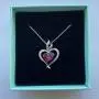Heart Pendant Necklace - New Heart and Flame Design with Crystals from Swarovski - Womens and Girls Jewelry - Fuchsia Colored Crystal Heart Shaped Pendant Necklace Heart Pendant Necklace - New Heart and Flame Design with Crystals from Swarovski - Womens and Girls Jewelry - Fuchsia Colored Crystal Heart Shaped Pendant Necklace