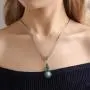 coadipress Ethnic Bohemian Tibetan Alloy Earrings and Necklace Set for Women Girls Vintage Water Teardrop Drop Blue Crystal Oval Turquoise Resin Boho Dangle Gift Jewelry