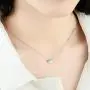 Necklaces for Womens Teen Girls, Sterling Silver Necklace, Jewelry Cute Necklaces of Letter Necklace for Women, 18 inch Dainty Initial Engrave Heart Necklaces for Women with Small Jewelry Box